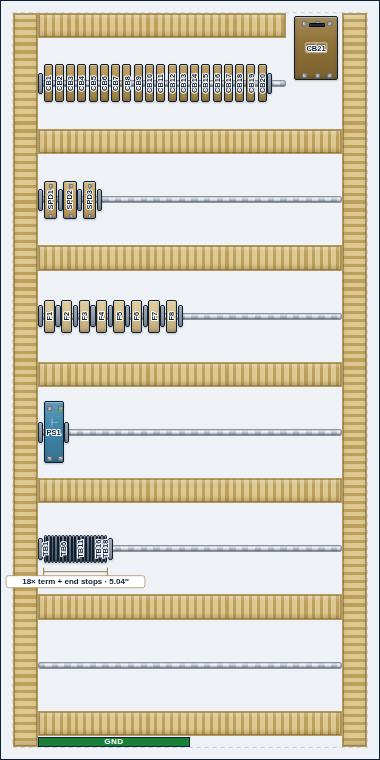 Power distribution panel layout